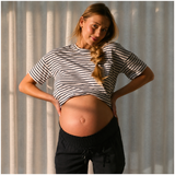 Ripe Maternity striped Claudette nursing tee. Size large