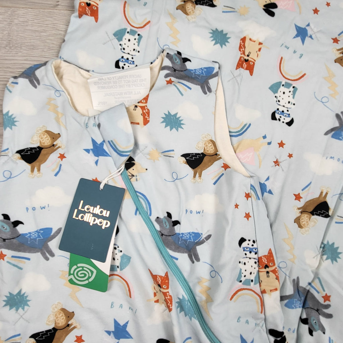 NEW - Loulou Lollipop 1.0 TOG Dog Print Tencel Sleep Sack - Multiple sizes