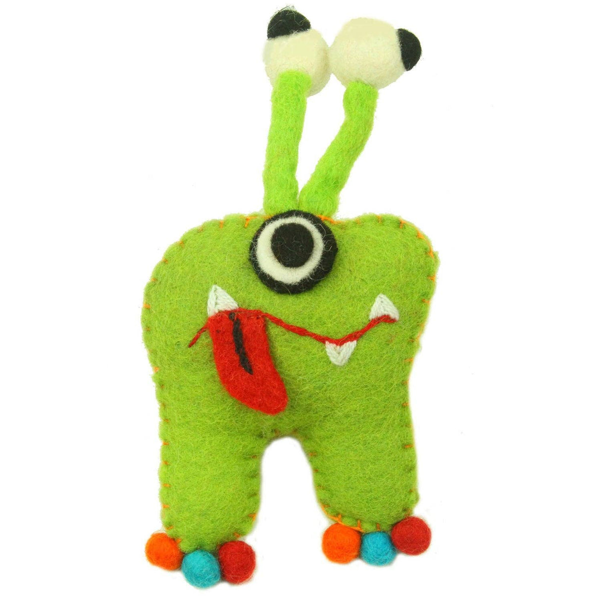 NEW (Retail) - Green Felt Monster-Tooth Fairy Pillow