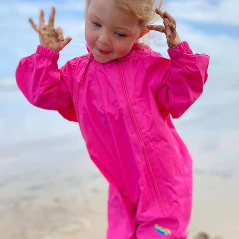 NEW (Boutique Item) - Splashy one piece rain suit. PINK. Multiple sizes