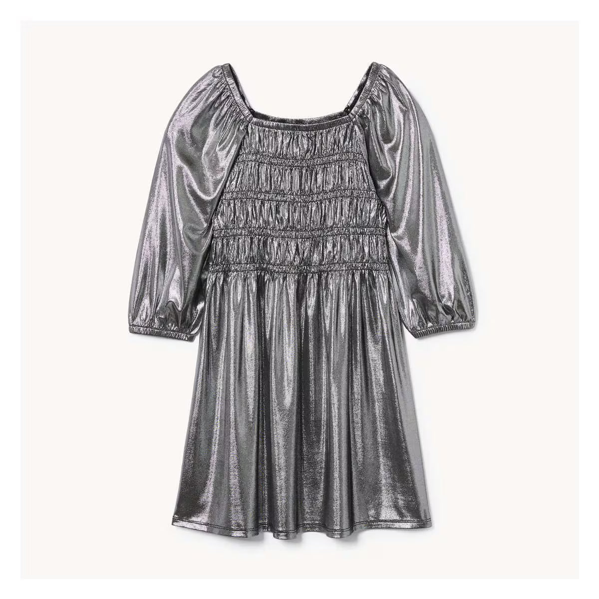 CBRD11 - Joe silver smocked holiday dress. Size 7/8