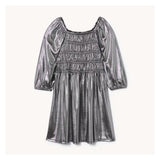 CBRD11 - Joe silver smocked holiday dress. Size 7/8