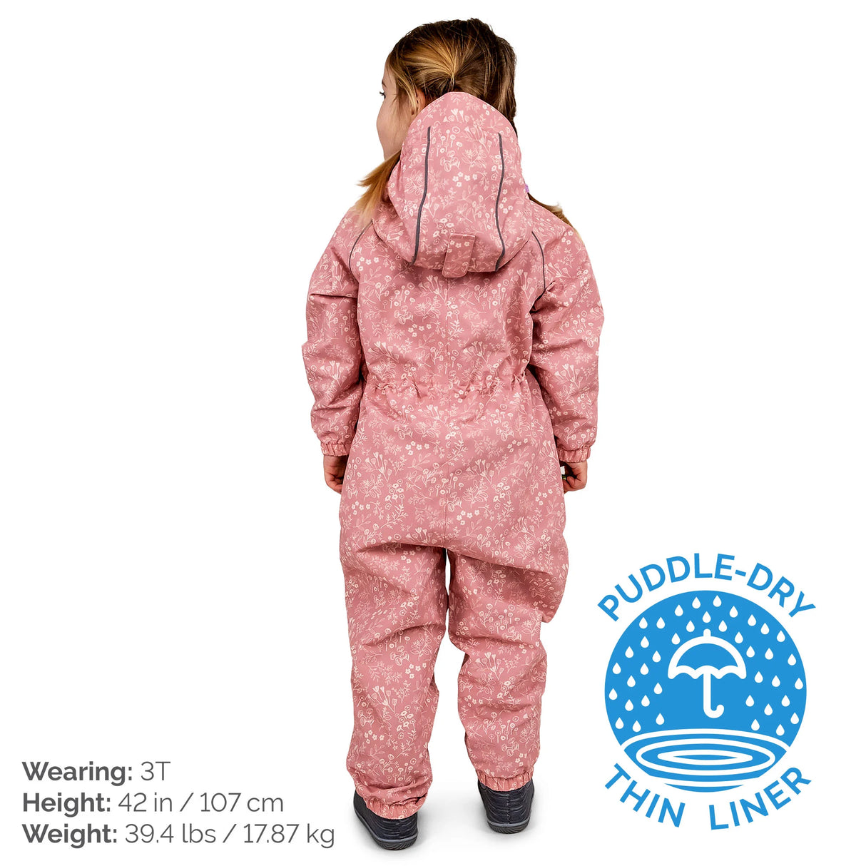 NEW (Boutique Item) Jan and Jul Puddle-Dry Waterproof One Piece Rain Suit / Play Suit in Prairie Flowers