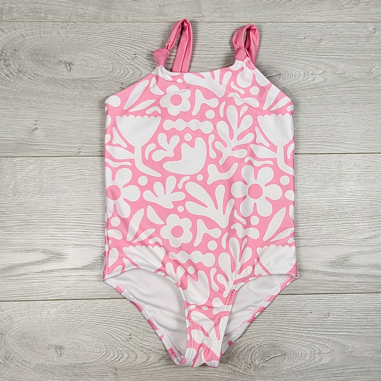 George pink patterned one piece swimsuit. Size 6