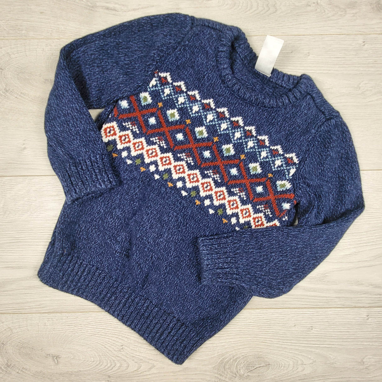 Carters blue patterned pullover sweater. Size 3T