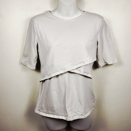 H and M cream colured nursing top. Size Medium