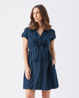 Ripe Maternity Colette Tie Up Linen Blend Dress. Size LARGE - Retails for $180 New